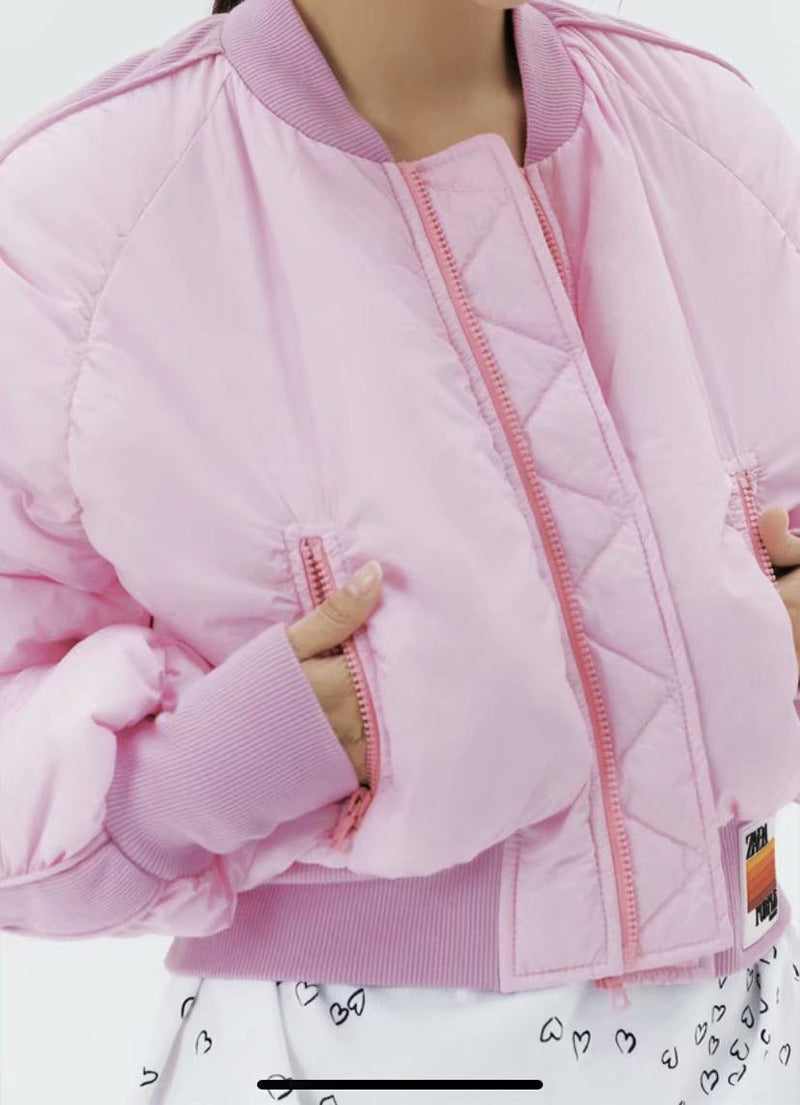 European And American Style Cotton Coat Short Bread Jacket Women's Bomber Jacket - RIFTOO