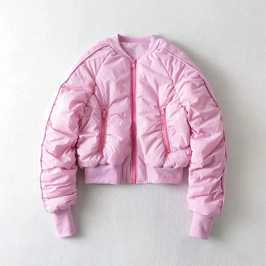 European And American Style Cotton Coat Short Bread Jacket Women's Bomber Jacket - RIFTOO