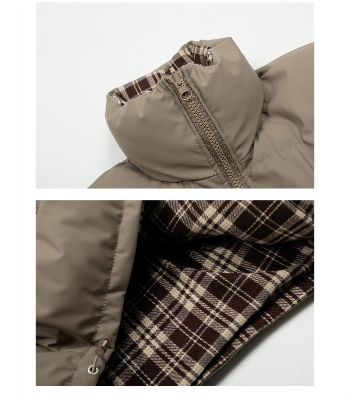 Retro Double-Sided Plaid Jacket – Cotton-Padded for Warmth - RIFTOO