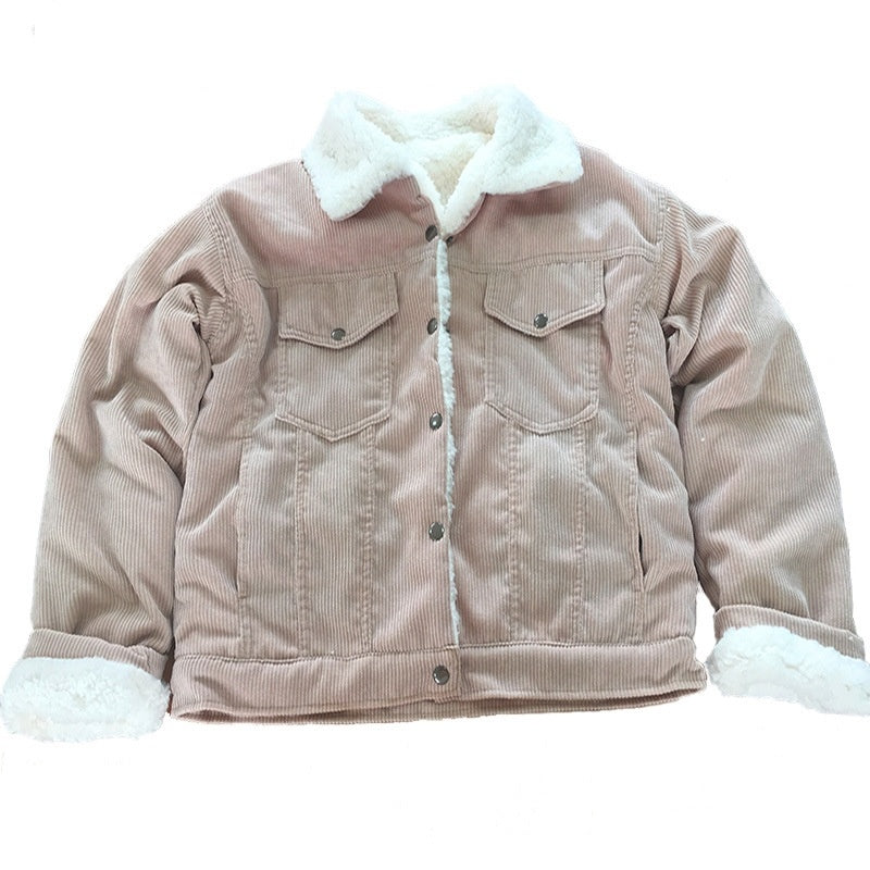 Women’s Autumn Corduroy Jacket – Thick & Cozy Outerwear - RIFTOO