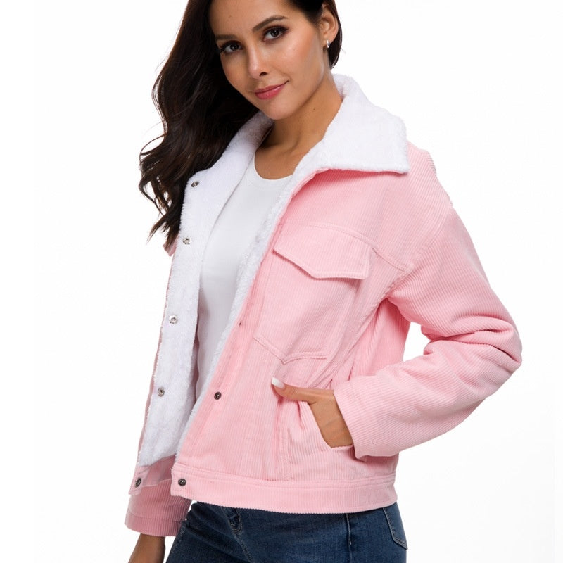Women’s Autumn Corduroy Jacket – Thick & Cozy Outerwear - RIFTOO